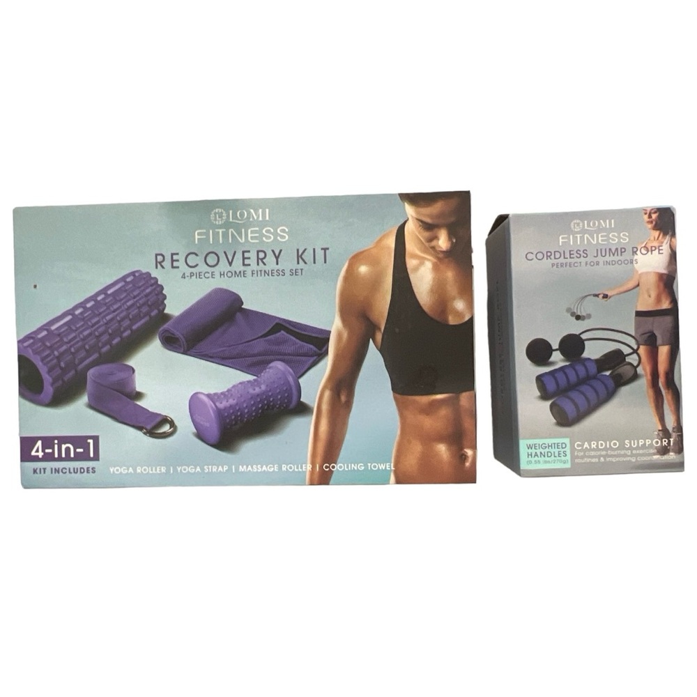 NEW Lomi Fitness Recovery Kit & Cordless Jump Rope Bundle